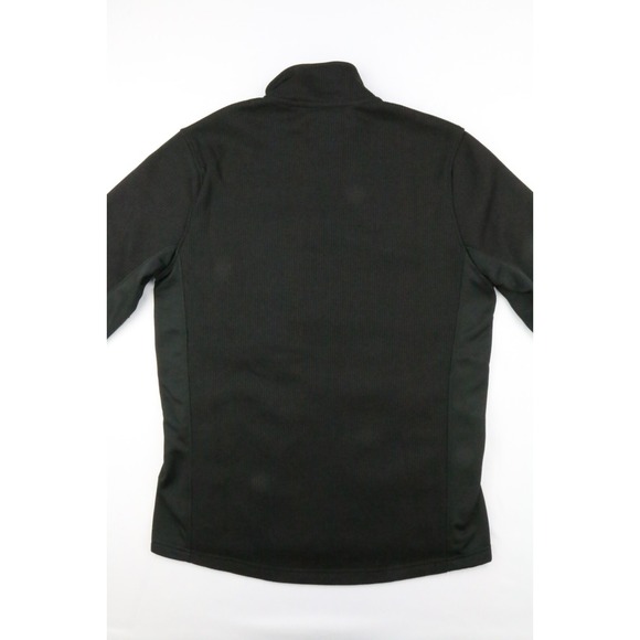 Chaps Mens Black Textured Knit Softshell Full Zip Jacket Size M Embroidered Flag - Picture 14 of 16